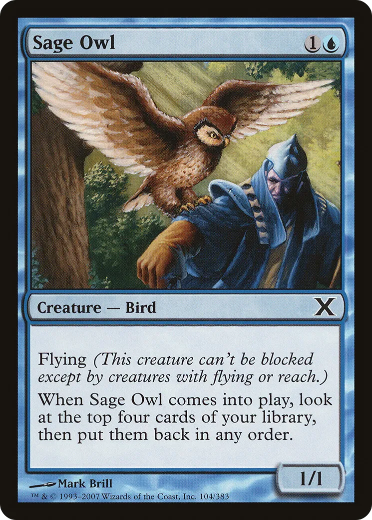 Sage Owl — Tenth Edition — Magic: The Gathering