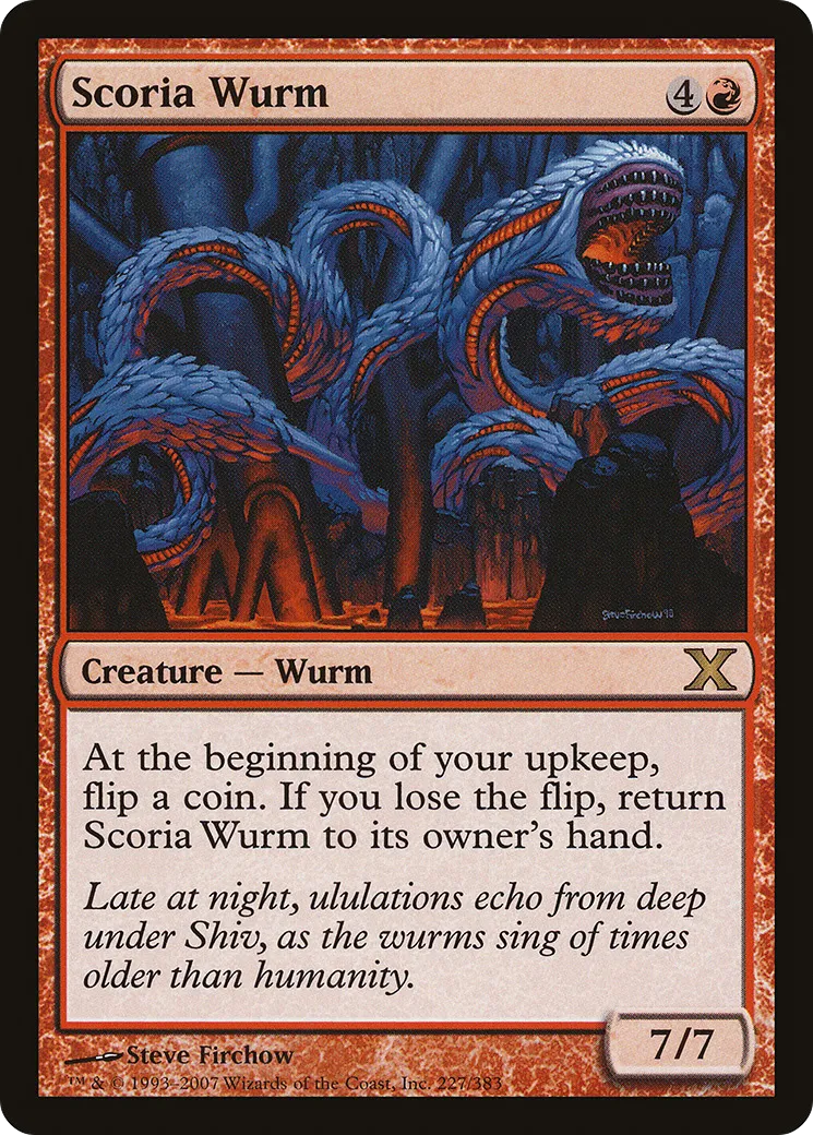 Scoria Wurm — Tenth Edition — Magic: The Gathering