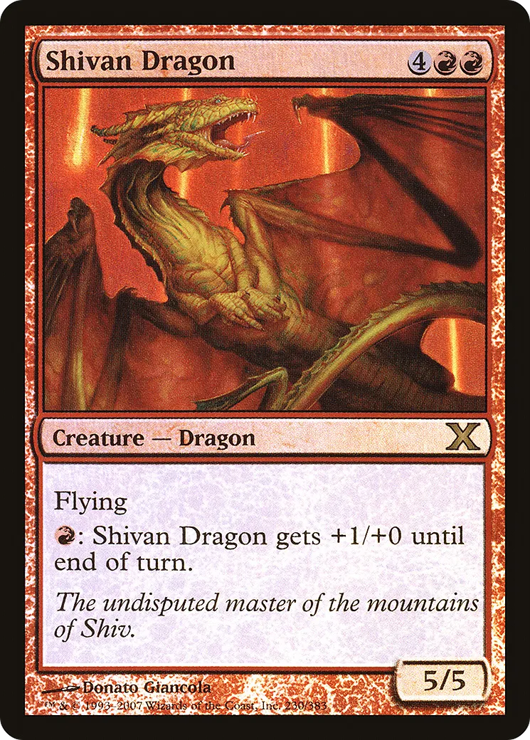 Shivan Dragon — Tenth Edition — Magic: The Gathering