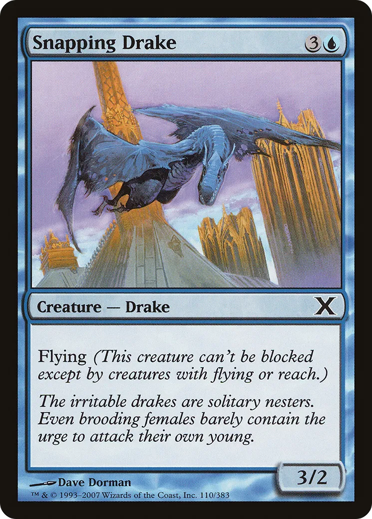 Snapping Drake — Tenth Edition — Magic: The Gathering
