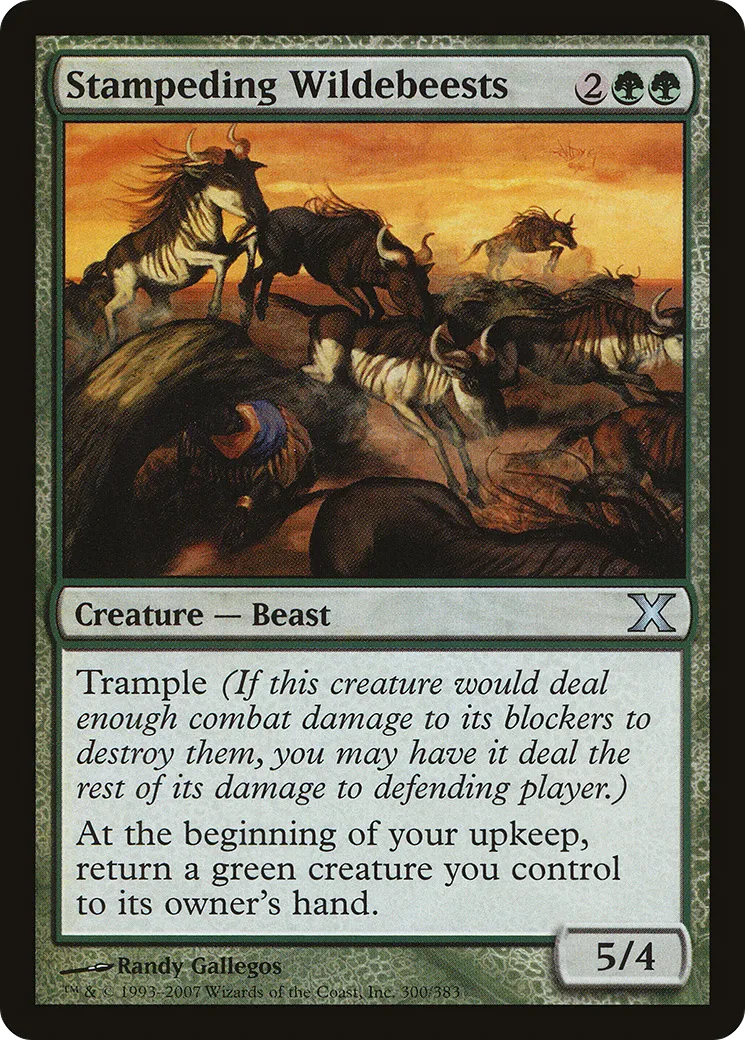 Stampeding Wildebeests — Tenth Edition — Magic: The Gathering