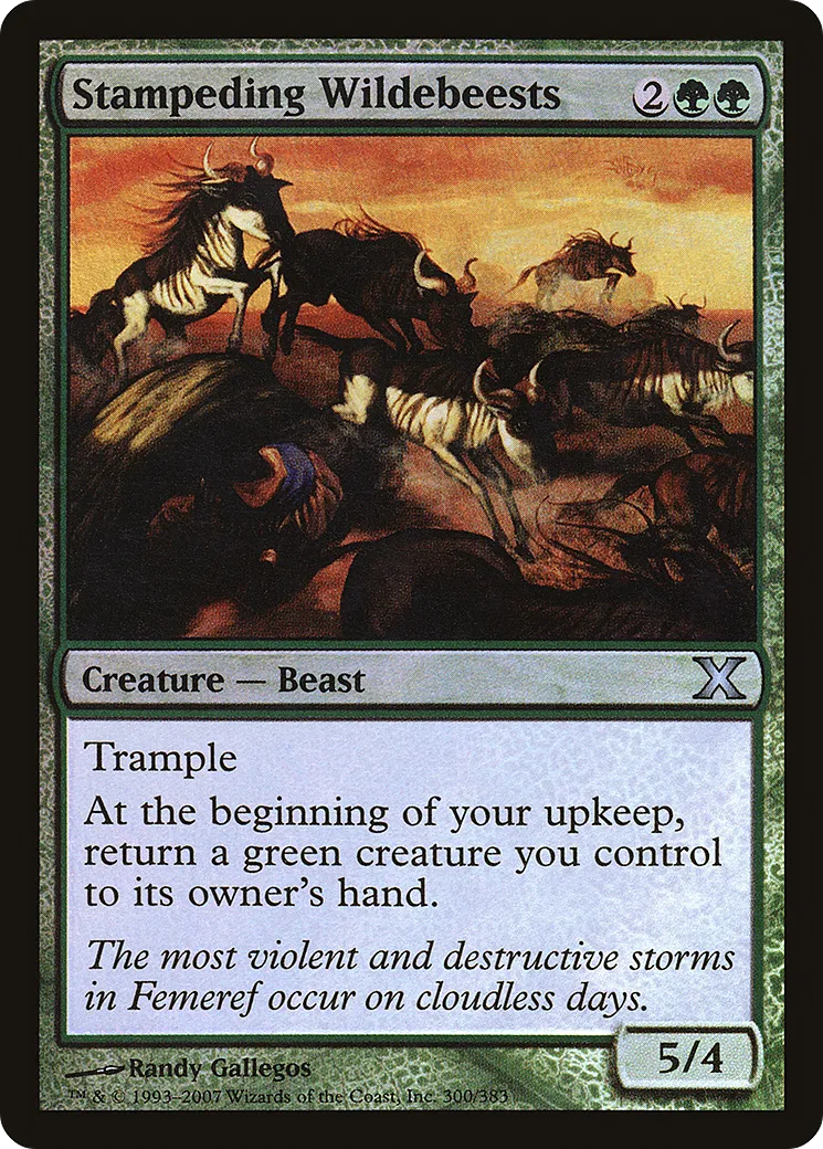 Stampeding Wildebeests — Tenth Edition — Magic: The Gathering
