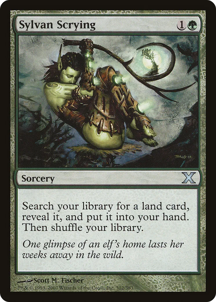 Sylvan Scrying — Tenth Edition — Magic: The Gathering