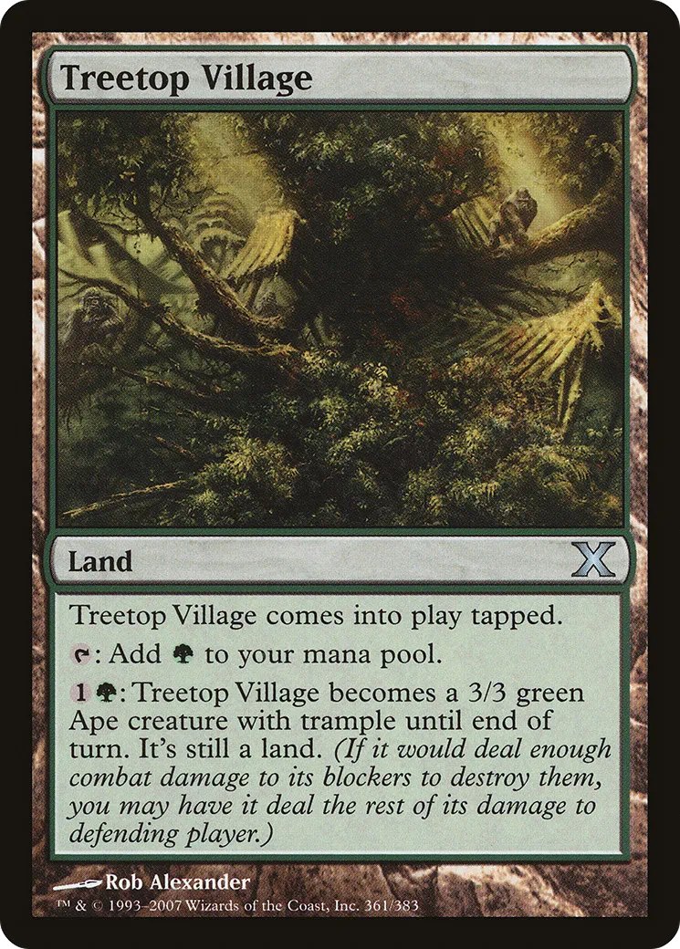 Treetop Village — Tenth Edition — Magic: The Gathering