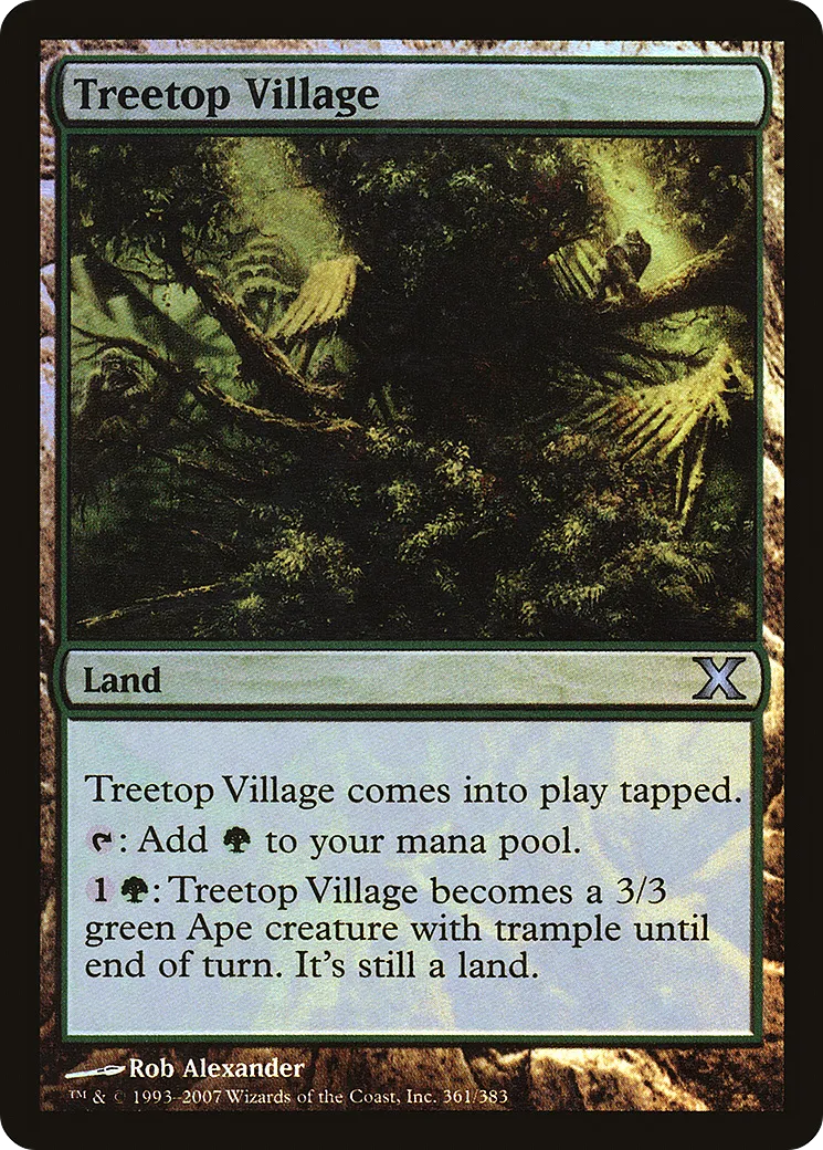 Treetop Village — Tenth Edition — Magic: The Gathering