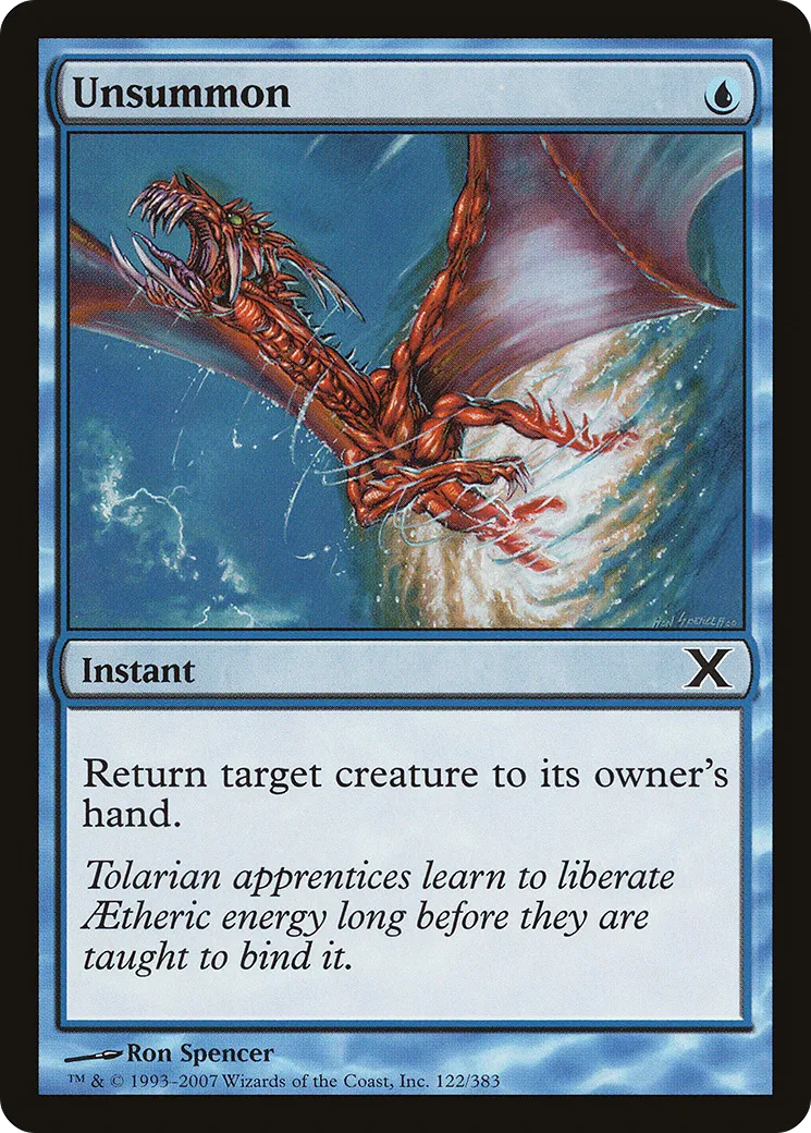 Unsummon — Tenth Edition — Magic: The Gathering