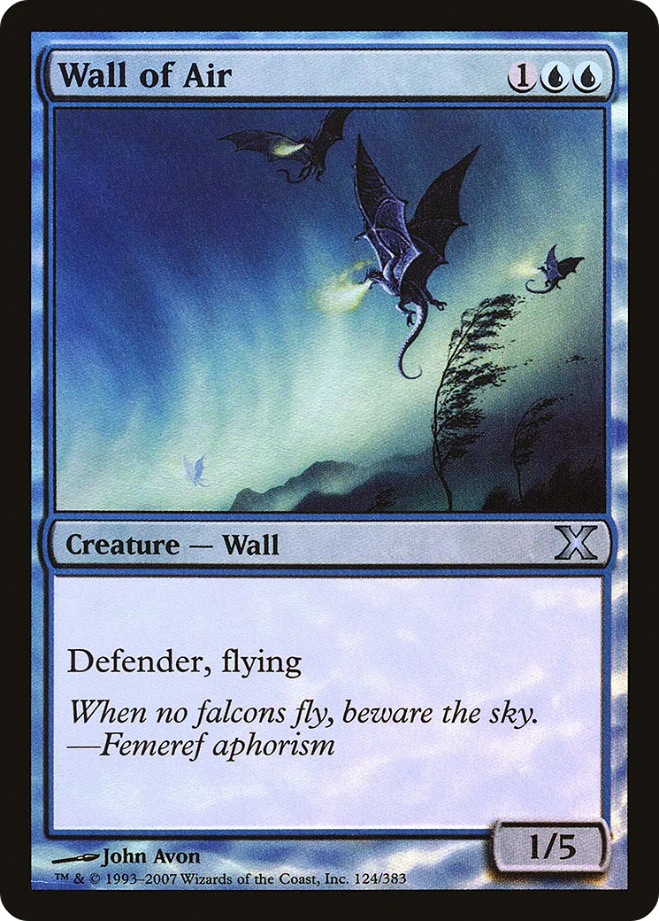 Wall of Air — Tenth Edition — Magic: The Gathering