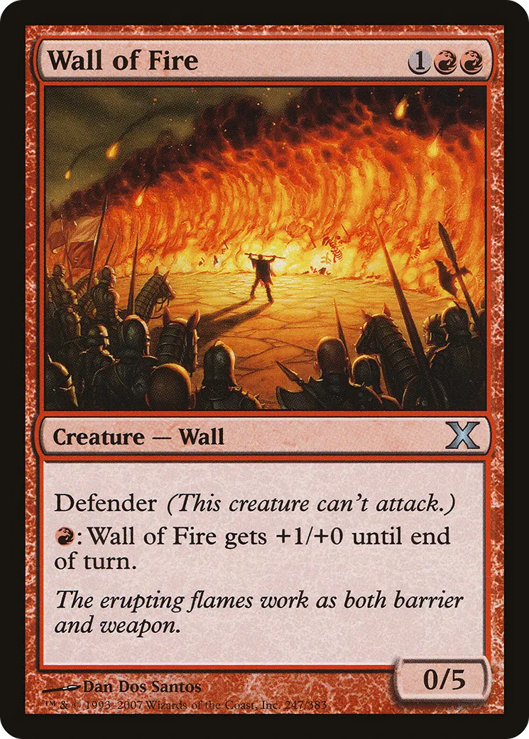Wall of Fire — Tenth Edition — Magic: The Gathering