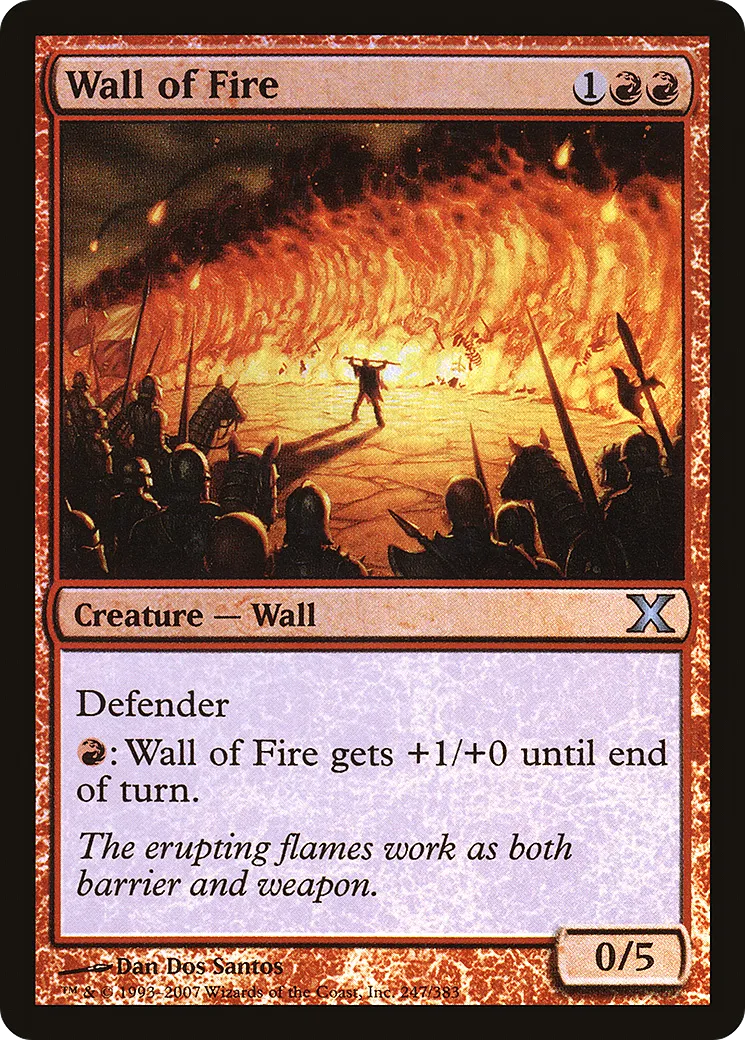 Wall of Fire — Tenth Edition — Magic: The Gathering