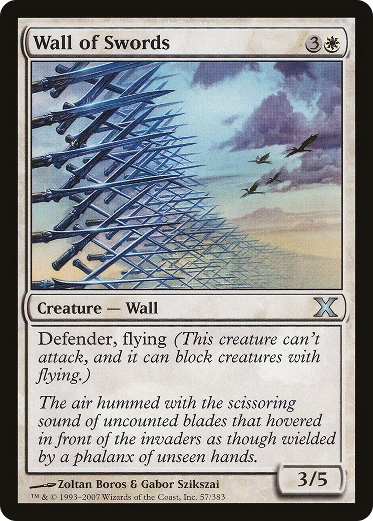 Wall of Swords — Tenth Edition — Magic: The Gathering