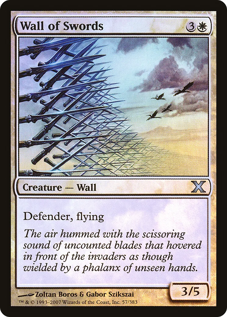 Wall of Swords — Tenth Edition — Magic: The Gathering