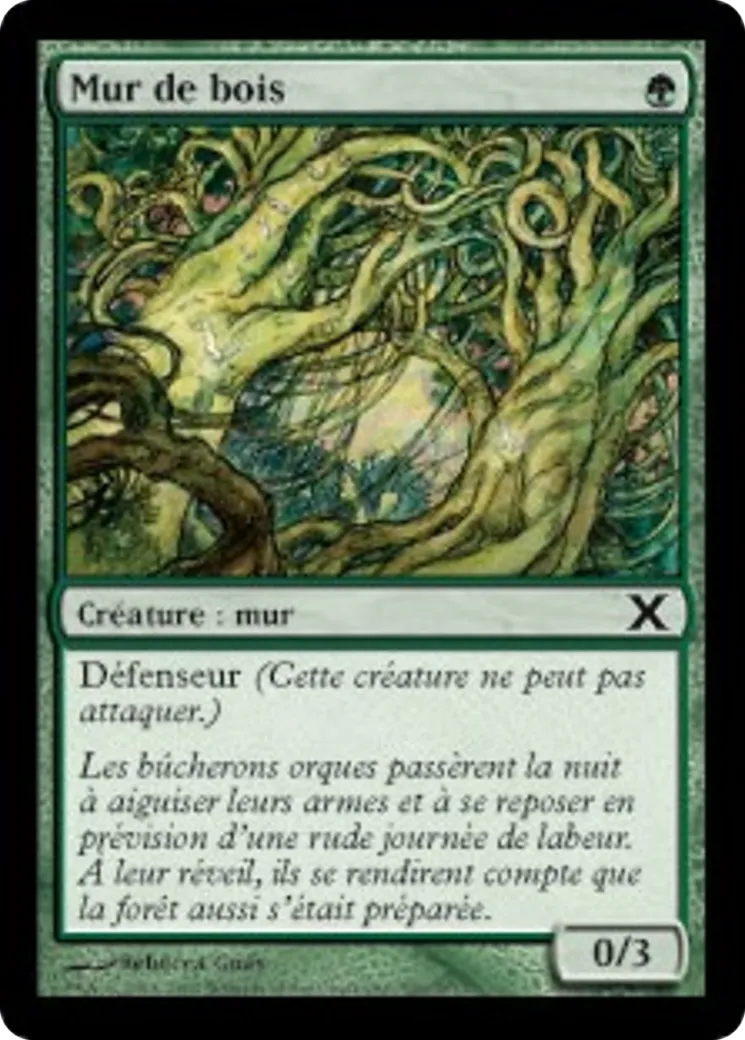 Mur de bois — Tenth Edition — Magic: The Gathering
