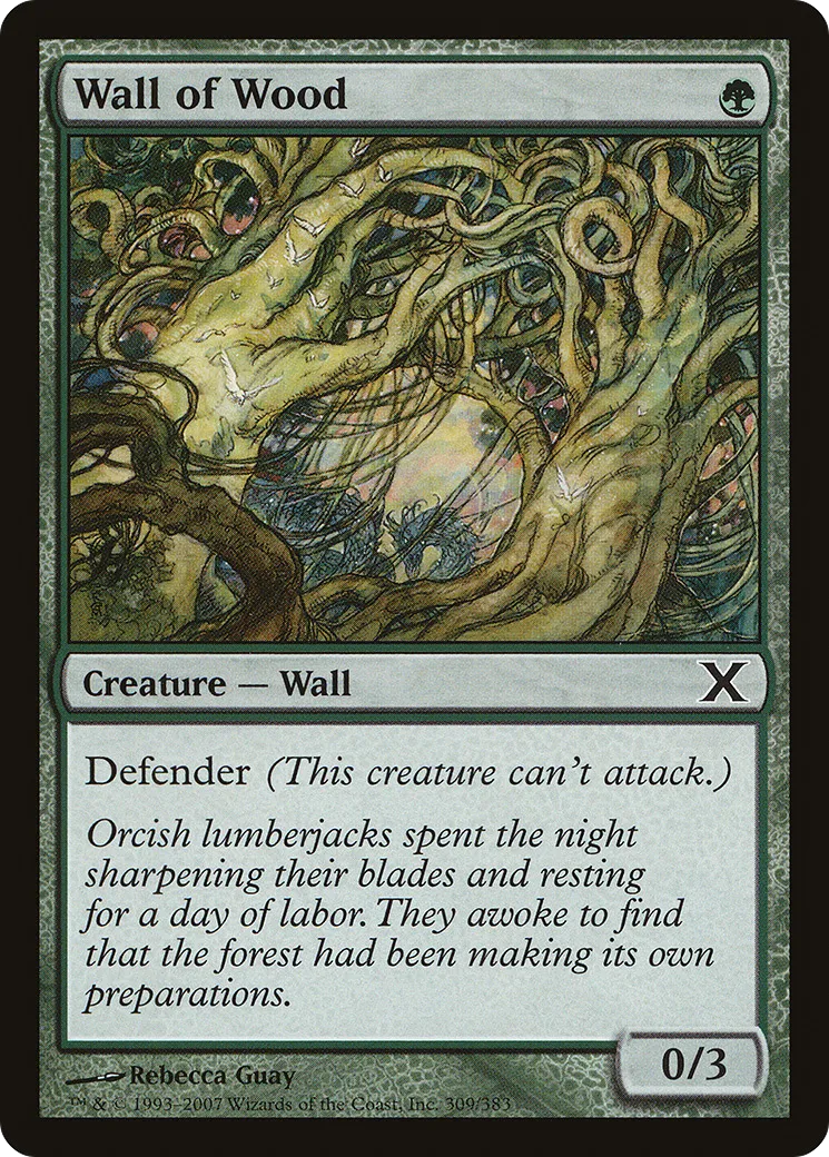 Wall of Wood — Tenth Edition — Magic: The Gathering
