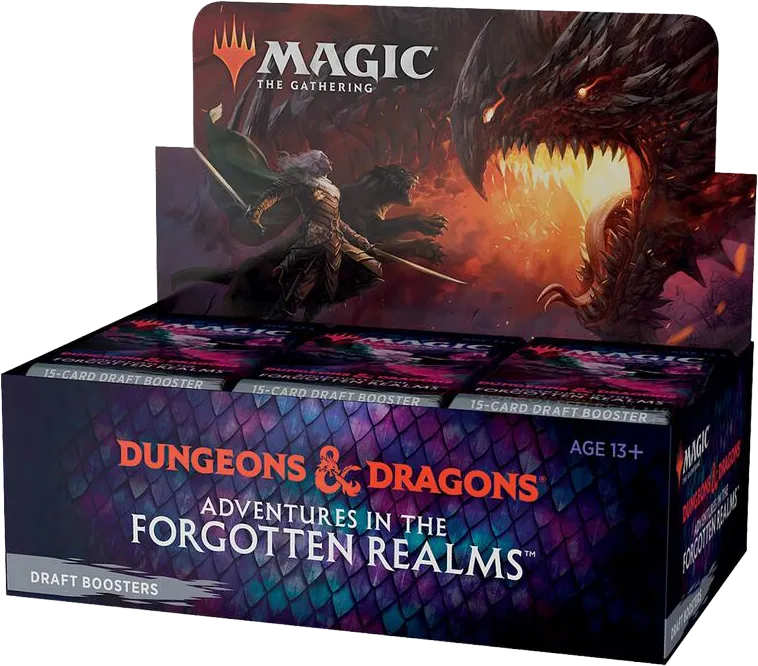 Display Draft Booster Forgotten Realms : Aventures dans les Royaumes Oubliés — Adventures in the Forgotten Realms — Magic: The Gathering