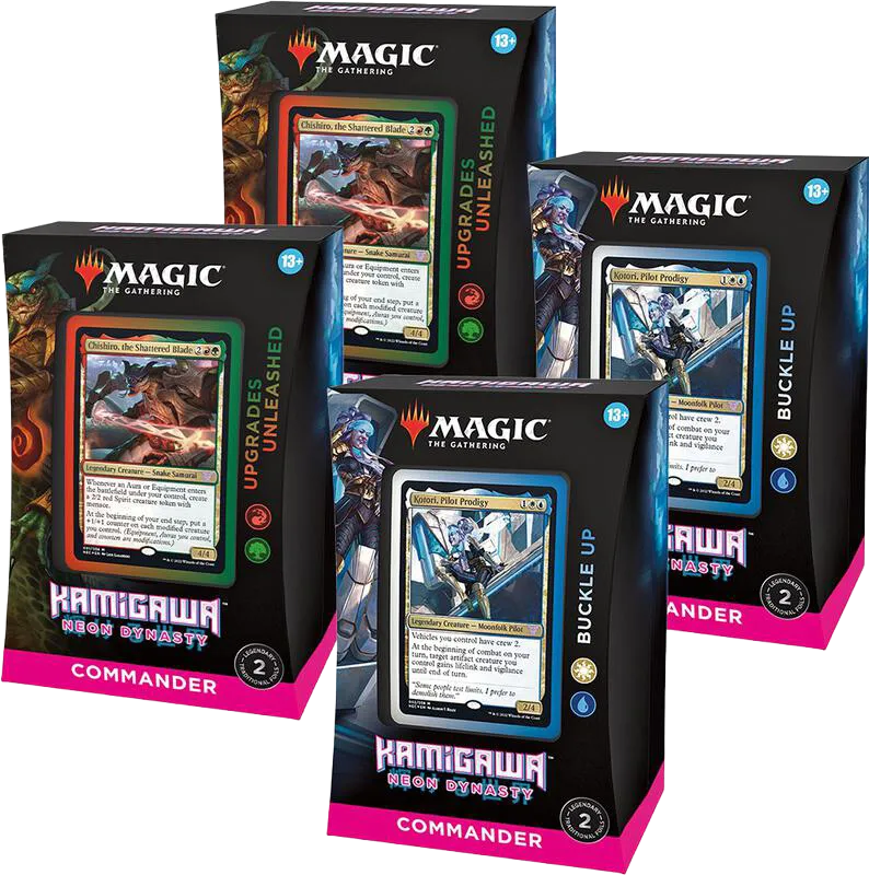 Display de decks Commander Kamigawa : La Dynastie Néon — Neon Dynasty Commander — Magic: The Gathering