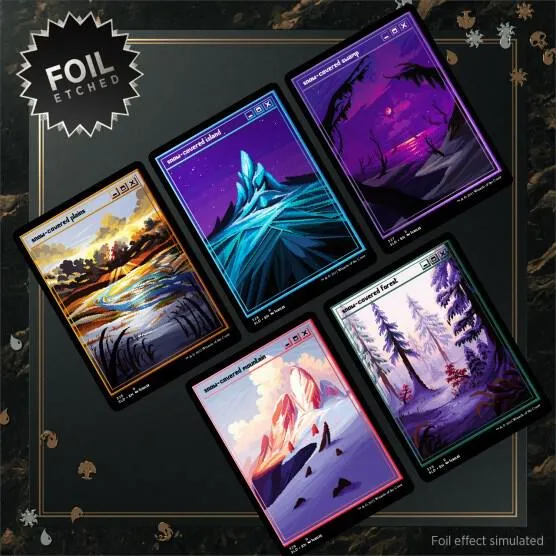 Secret Lair Drop PixelSnowLandsjpg Etched — Secret Lair Drop — Magic: The Gathering