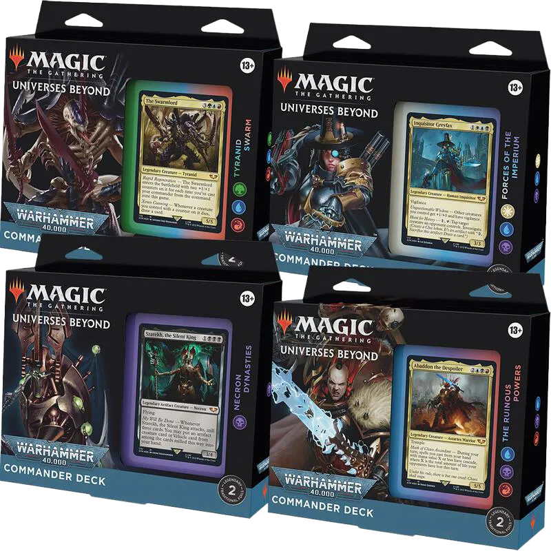 Display de decks Commander Warhammer 40,000 — Warhammer 40,000 Commander — Magic: The Gathering