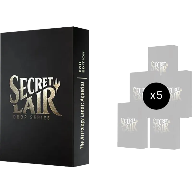 Secret Lair Bundle Astrology Lands Aquarius Foil — Secret Lair Drop — Magic: The Gathering