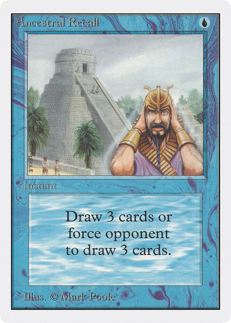 Ancestral Recall — Unlimited Edition — Magic: The Gathering