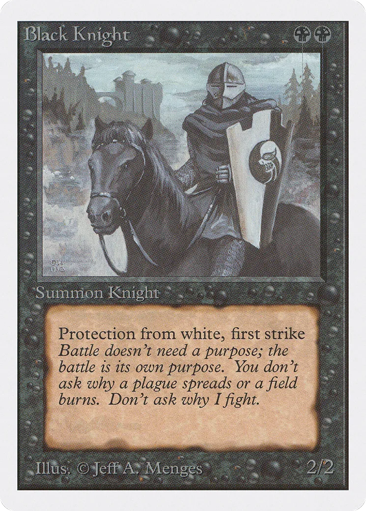 Chevalier noir — Unlimited Edition — Magic: The Gathering