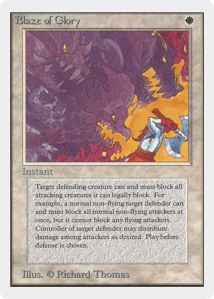 Blaze of Glory — Unlimited Edition — Magic: The Gathering