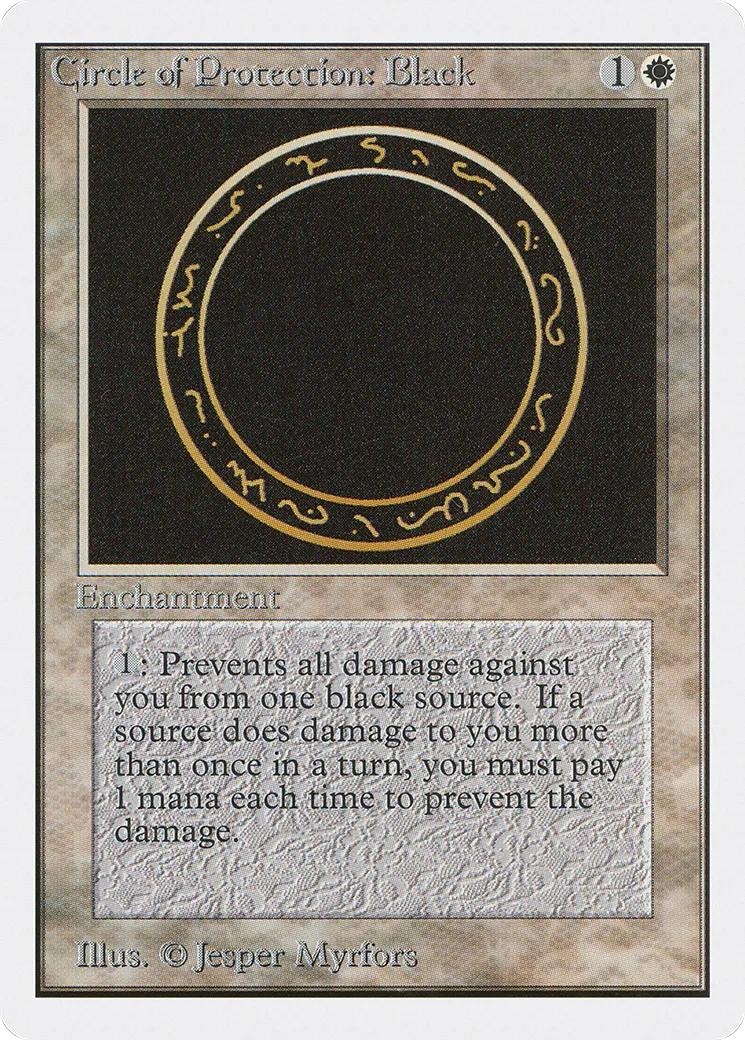 Circle of Protection: Black — Unlimited Edition — Magic: The Gathering