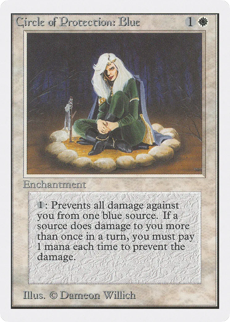 Circle of Protection: Blue — Unlimited Edition — Magic: The Gathering