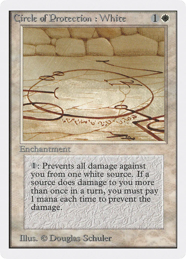 Circle of Protection: White — Unlimited Edition — Magic: The Gathering