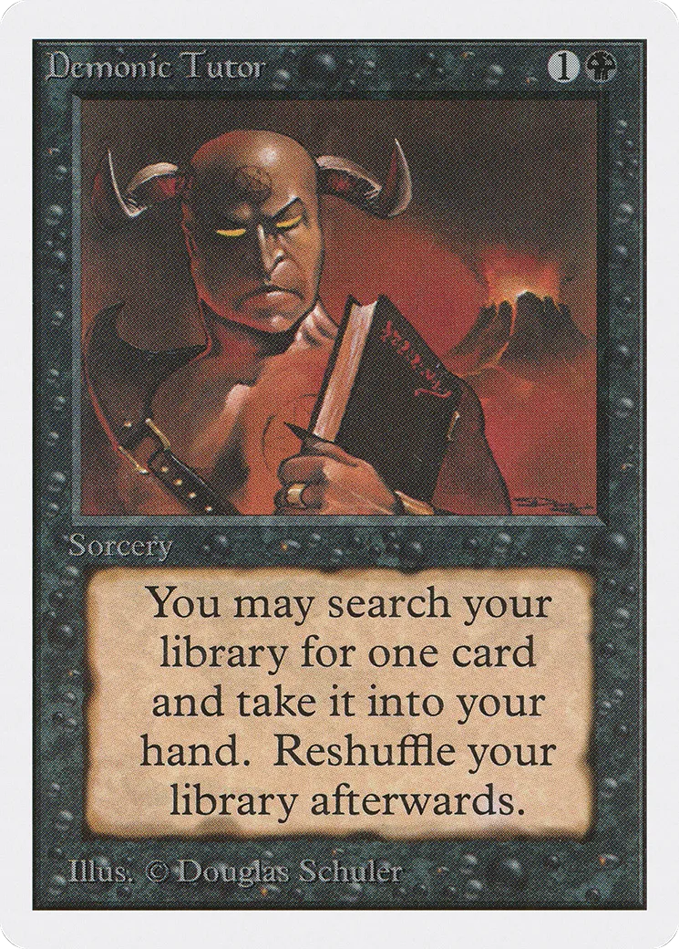 Demonic Tutor — Unlimited Edition — Magic: The Gathering