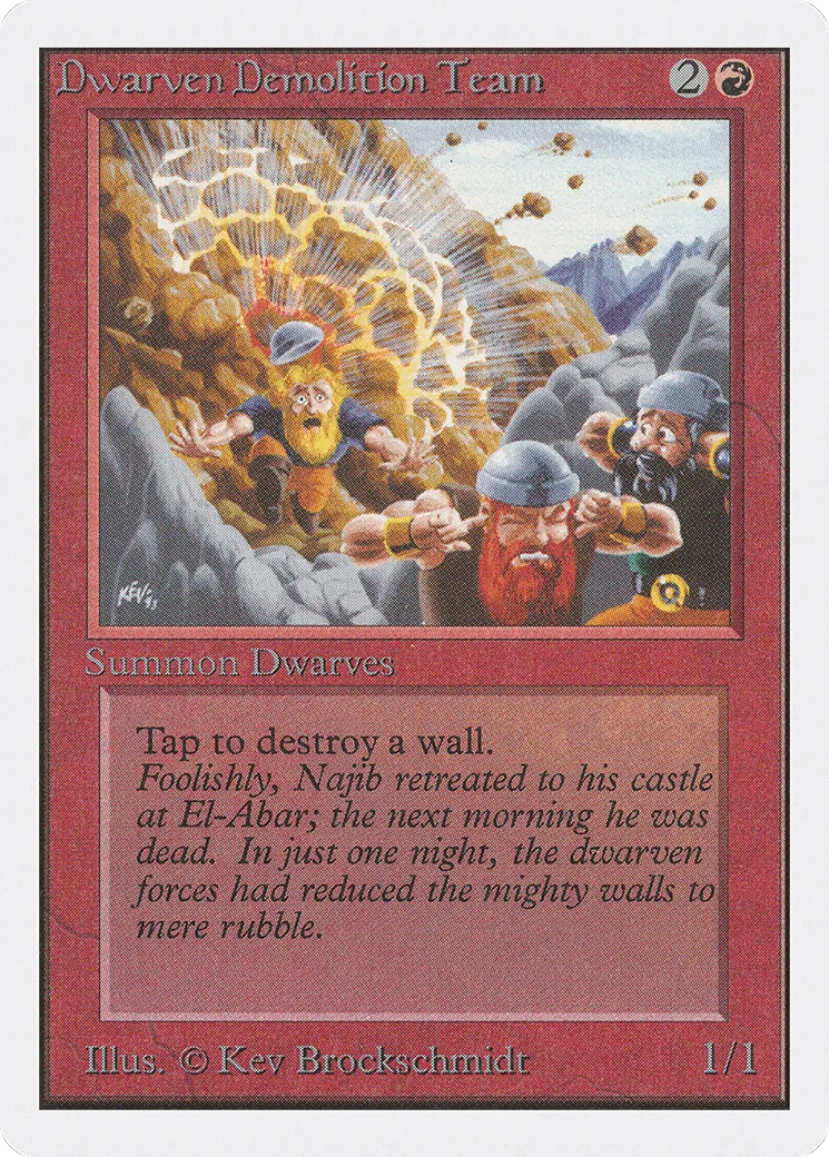 Dwarven Demolition Team — Unlimited Edition — Magic: The Gathering