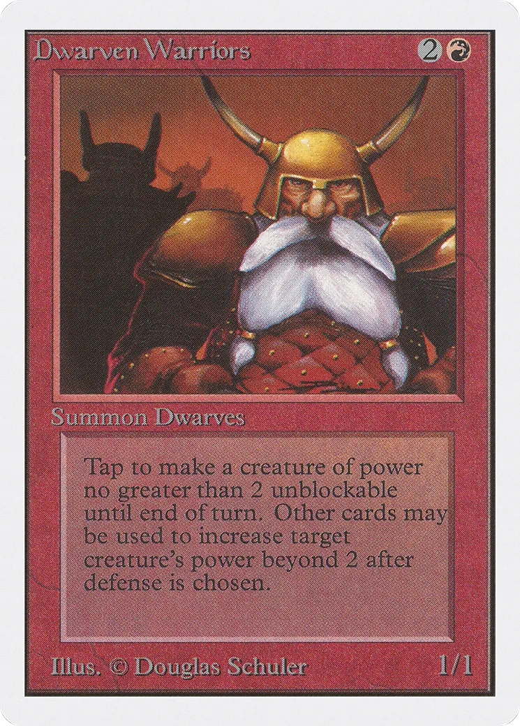 Dwarven Warriors — Unlimited Edition — Magic: The Gathering