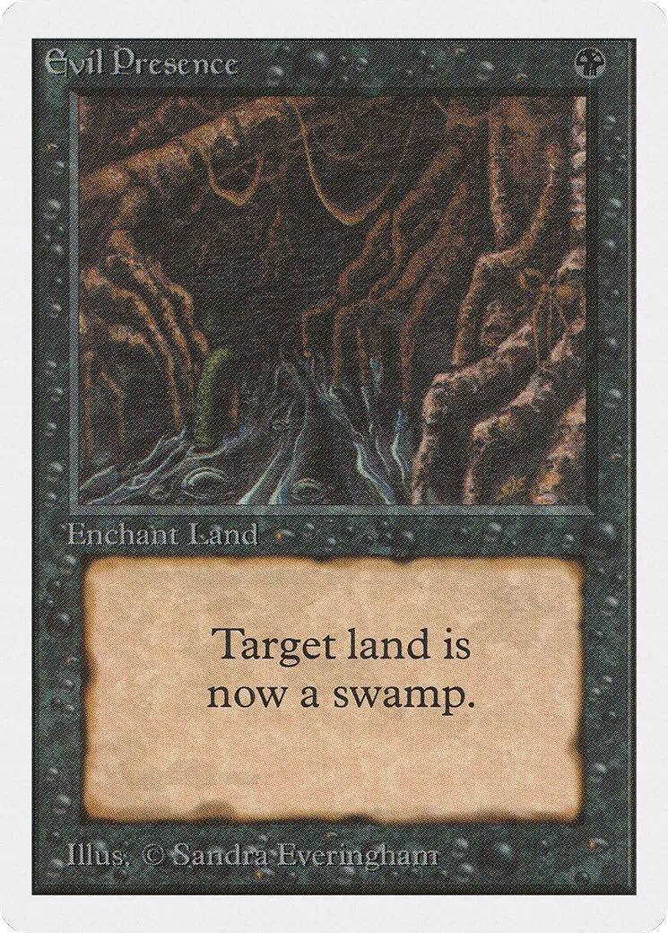 Evil Presence — Unlimited Edition — Magic: The Gathering