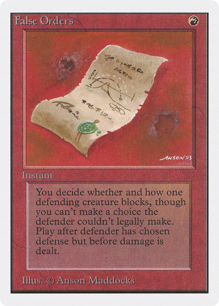 False Orders — Unlimited Edition — Magic: The Gathering