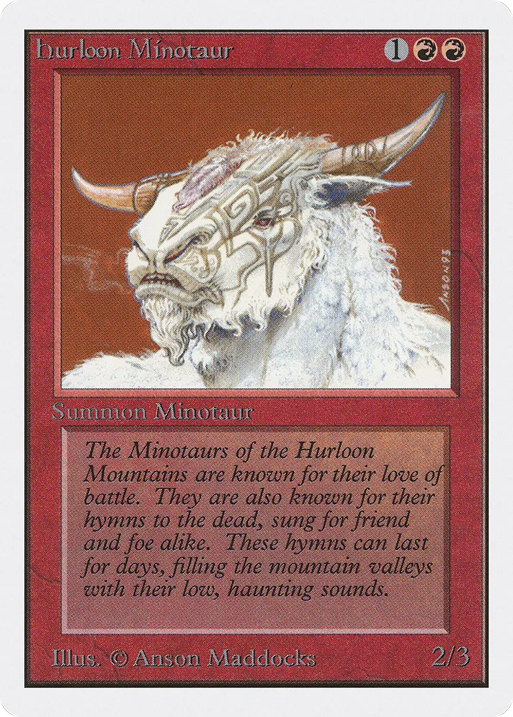 Minotaure de l'Hurloon — Unlimited Edition — Magic: The Gathering