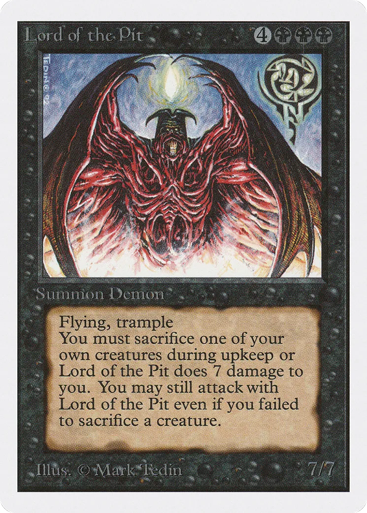 Lord of the Pit — Unlimited Edition — Magic: The Gathering