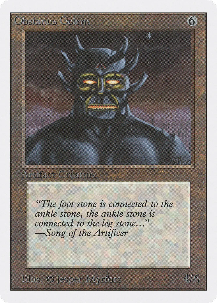 Obsianus Golem — Unlimited Edition — Magic: The Gathering