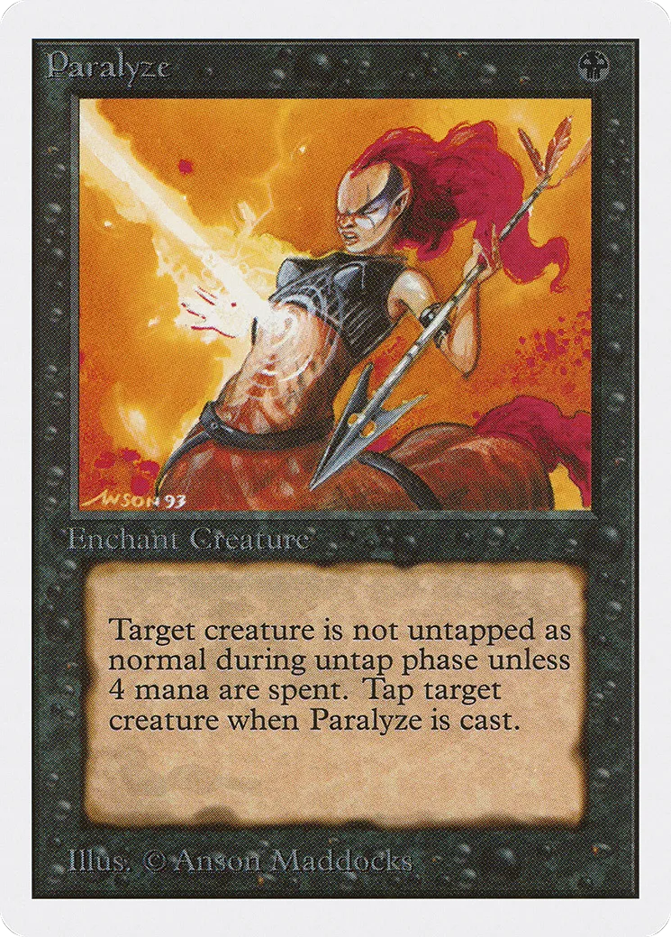 Paralyze — Unlimited Edition — Magic: The Gathering