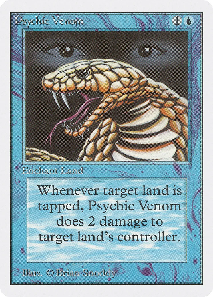 Psychic Venom — Unlimited Edition — Magic: The Gathering