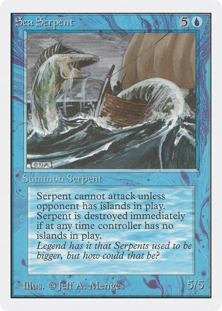 Sea Serpent — Unlimited Edition — Magic: The Gathering