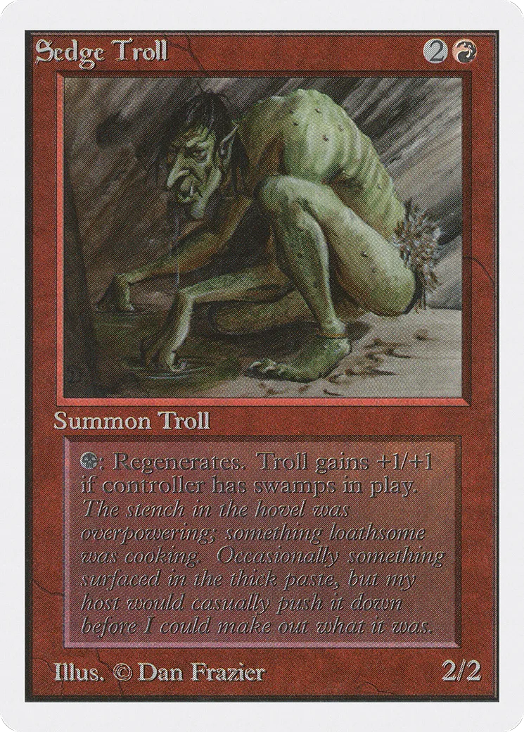Troll fangeux — Unlimited Edition — Magic: The Gathering