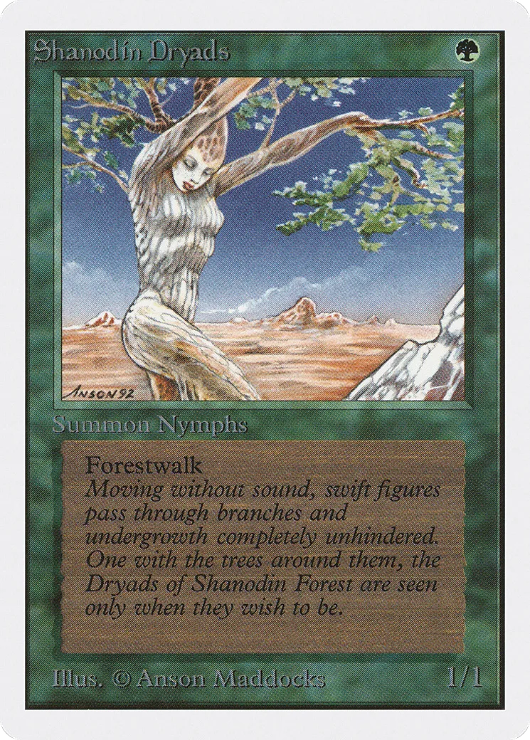 Shanodin Dryads — Unlimited Edition — Magic: The Gathering