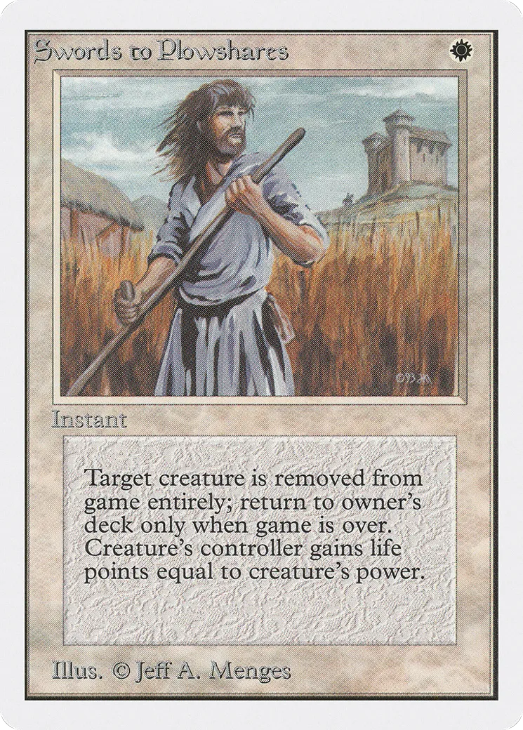 Swords to Plowshares — Unlimited Edition — Magic: The Gathering