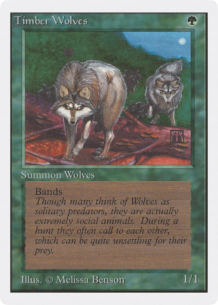 Timber Wolves — Unlimited Edition — Magic: The Gathering