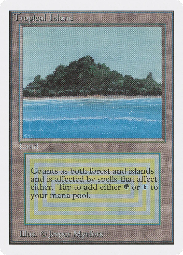 Tropical Island — Unlimited Edition — Magic: The Gathering