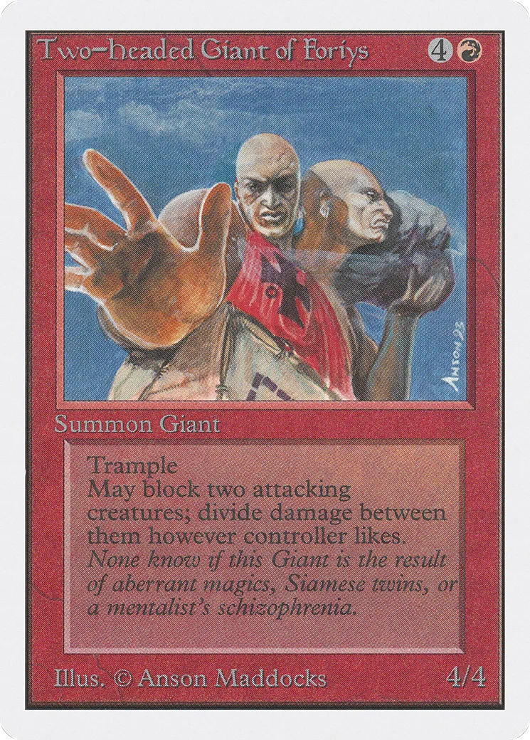 Two-Headed Giant of Foriys — Unlimited Edition — Magic: The Gathering