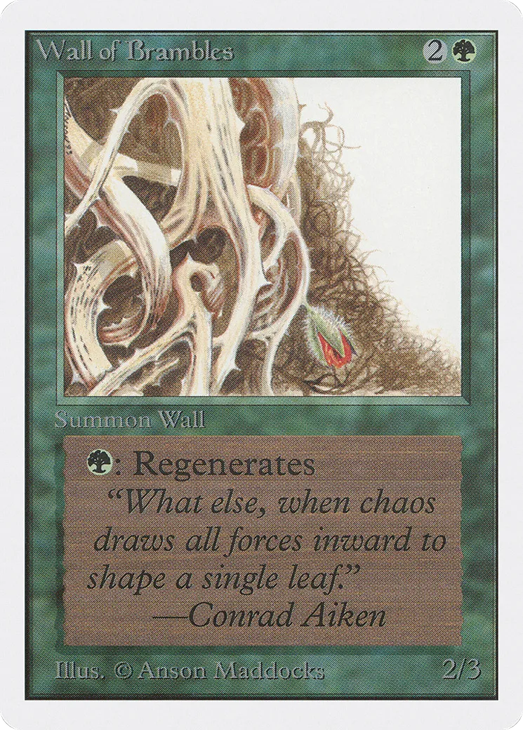 Wall of Brambles from Unlimited Edition - Magic: The Gathering
