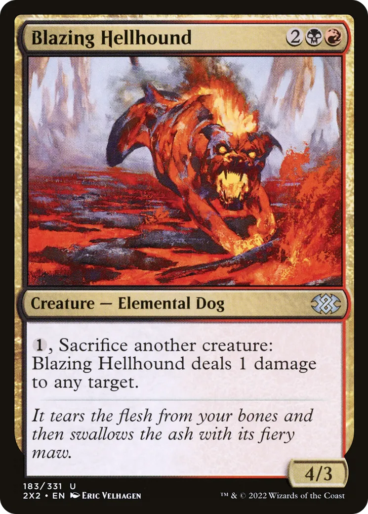 Blazing Hellhound — Double Masters 2022 — Magic: The Gathering