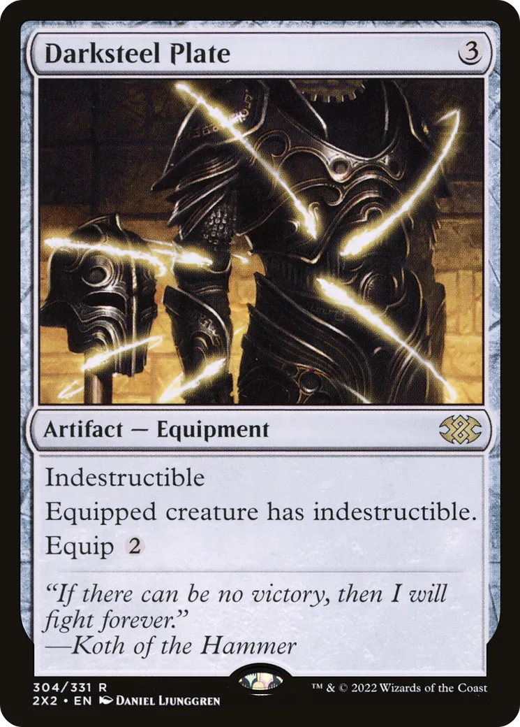 Darksteel Plate — Double Masters 2022 — Magic: The Gathering