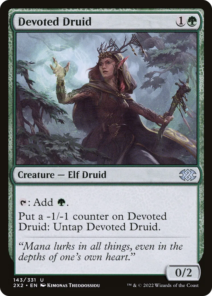 Devoted Druid — Double Masters 2022 — Magic: The Gathering