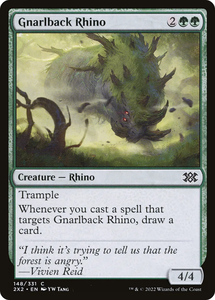 Gnarlback Rhino — Double Masters 2022 — Magic: The Gathering